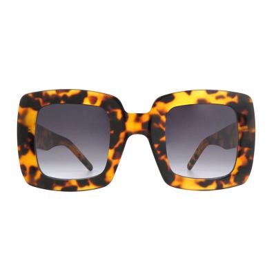 A10894(1) Women's Hand Polished tortoise Acetate Full Rim Square Vintage Sunglasses Eyewear