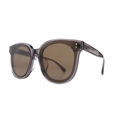 A10878(1) Unisex Spring Hinge crystal gray Acetate Full Rim Square Modern Sunglasses Eyewear