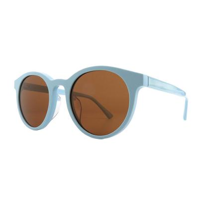 A10890(4) Unisex Spring Hinge green Acetate Full Rim Round Modern Sunglasses Eyewear