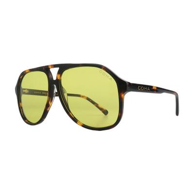 A10991(3) Unisex Durable black Acetate Full Rim Aviator Sport Sunglasses Eyewear