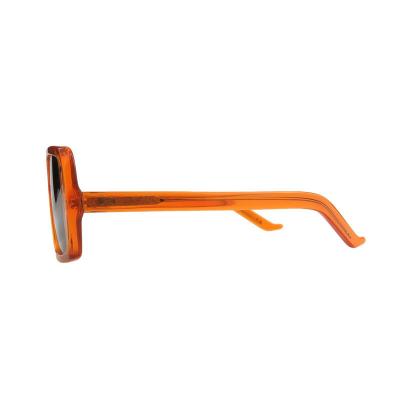 A10987(1) Unisex Hand Polished orange Acetate Full Rim Shield Modern Sunglasses Eyewear