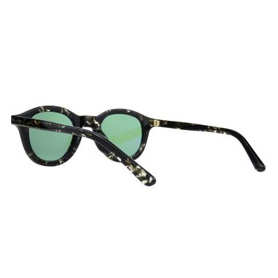 A10917(2) Unisex Hand Polished tortoise Acetate Full Rim Round Vintage Sunglasses Eyewear