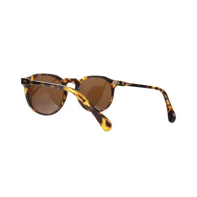 A10915(1) Unisex Hand Polished tortoise Acetate Full Rim Round Vintage Sunglasses Eyewear