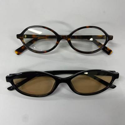 A10956 Unisex Durable tortoise Acetate Full Rim Oval Vintage Sunglasses Eyewear