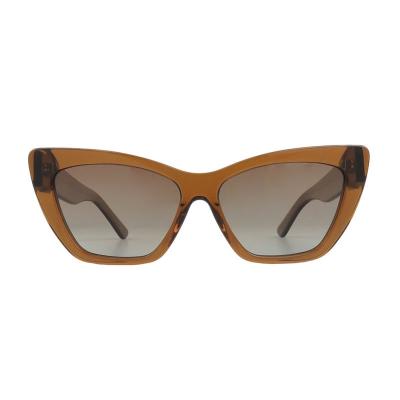 A10990(1) Women's Spring Hinge crystal amber Acetate Full Rim Cat Eye Modern Sunglasses Eyewear