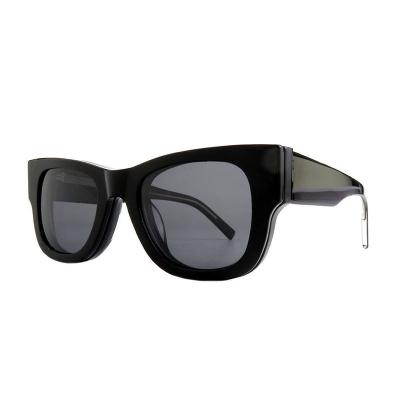 A10903(1) Unisex Polarized black Acetate Full Rim Square Modern Sunglasses Eyewear