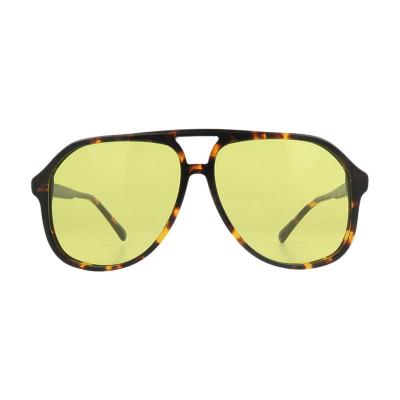 A10991(1) Unisex Polarized black Acetate Full Rim Aviator Sport Sunglasses Eyewear