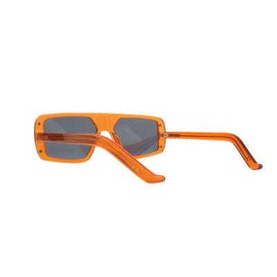 A10987(1) Unisex Hand Polished orange Acetate Full Rim Shield Modern Sunglasses Eyewear