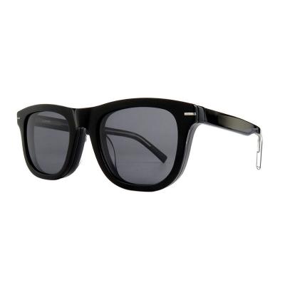 A10900(1) Unisex Durable black Acetate Full Rim Wayfarer Modern Sunglasses Eyewear