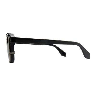 A10908(1) Unisex Spring Hinge black Acetate Full Rim Round Vintage Sunglasses Eyewear