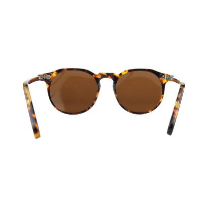 A10915(1) Unisex Hand Polished tortoise Acetate Full Rim Round Vintage Sunglasses Eyewear