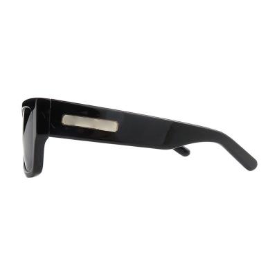 A10919(1) Unisex UV400 Protection black Acetate Full Rim Square Modern Sunglasses Eyewear