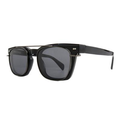 A10913(1) Unisex UV400 Protection black Acetate Full Rim Square Modern Sunglasses Eyewear