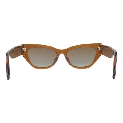 A10989(1) Women's Durable crystal brown Acetate Full Rim Cat Eye Modern Sunglasses Eyewear