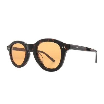 A10917(1) Unisex Polarized tortoise Acetate Full Rim Round Vintage Sunglasses Eyewear