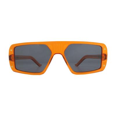 A10987(1) Unisex Hand Polished orange Acetate Full Rim Shield Modern Sunglasses Eyewear