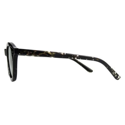 A10917(2) Unisex Hand Polished tortoise Acetate Full Rim Round Vintage Sunglasses Eyewear