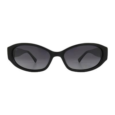 A10969(1) Women's Spring Hinge black Acetate Full Rim Oval Modern Sunglasses Eyewear