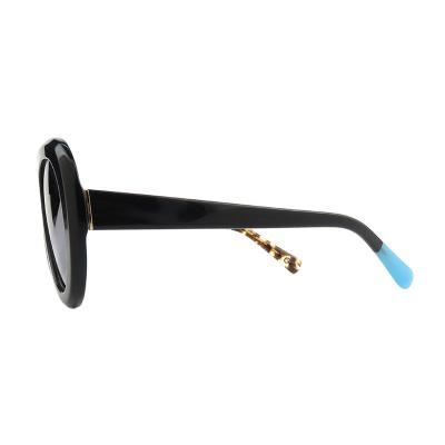 A10918(1) Unisex Polarized black Acetate Full Rim Aviator Modern Sunglasses Eyewear