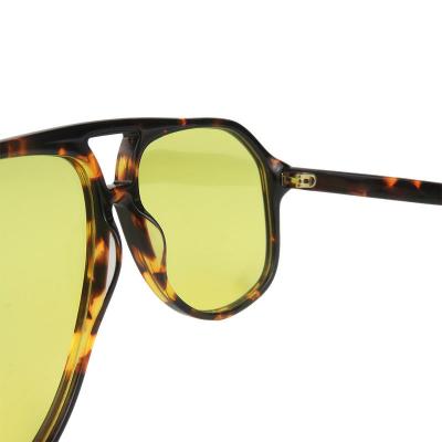 A10991(1) Unisex Polarized black Acetate Full Rim Aviator Sport Sunglasses Eyewear