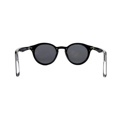 A10904(1) Unisex Lightweight black Acetate Full Rim Round Modern Sunglasses Eyewear