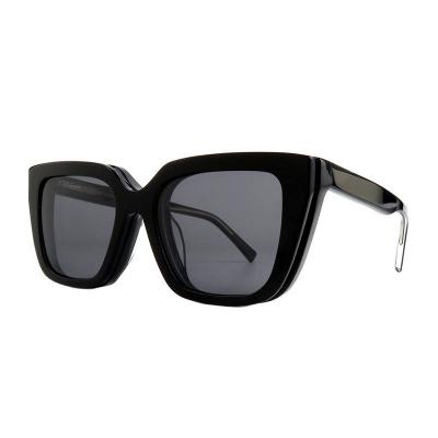 A10901(1) Women's Scratch Resistant black Acetate Full Rim Cat Eye Modern Sunglasses Eyewear