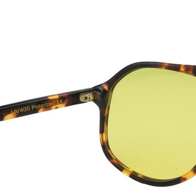 A10991(1) Unisex Polarized black Acetate Full Rim Aviator Sport Sunglasses Eyewear