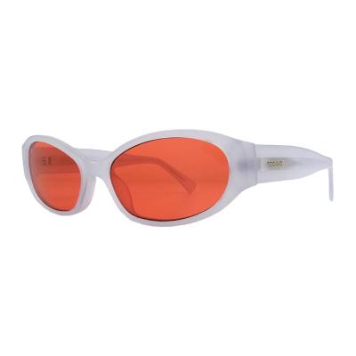 A10969(4) Women's Hand Polished black Acetate Full Rim Oval Modern Sunglasses Eyewear