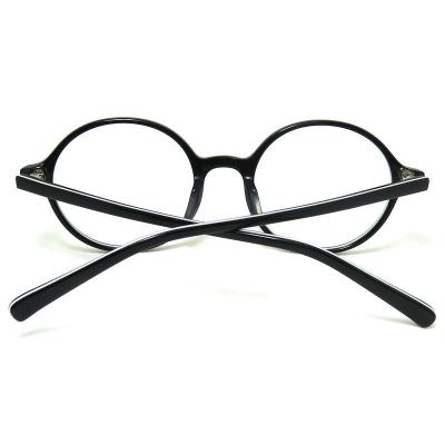 A20223 Unisex Premium Quality black Acetate Full Rim Round Vintage Sunglasses Eyewear