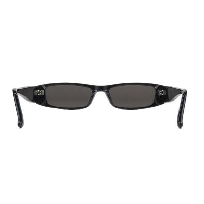 A11026(1) Unisex Hand Polished black Acetate Full Rim Geometric Modern Sunglasses Eyewear