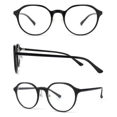 A20242-1 Unisex UV400 Protection black Acetate Full Rim Round Modern Sunglasses Eyewear