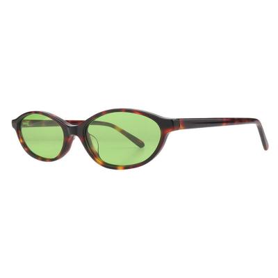 A11027(1) Unisex Spring Hinge tortoise Acetate Full Rim Oval Vintage Sunglasses Eyewear