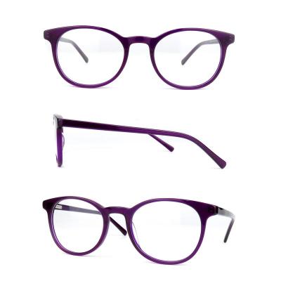 A20319 Unisex Premium Quality purple Acetate Full Rim Round Vintage Sunglasses Eyewear