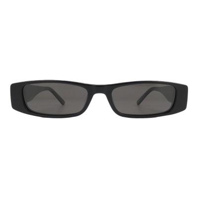 A11026(1) Unisex Hand Polished black Acetate Full Rim Geometric Modern Sunglasses Eyewear