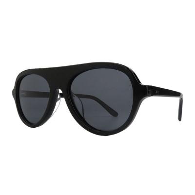 A11064(2) Unisex Durable black Acetate Full Rim Aviator Vintage Sunglasses Eyewear
