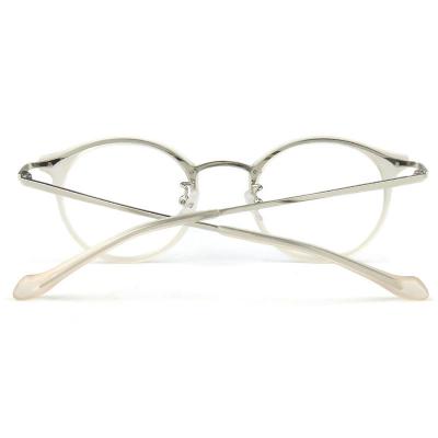 A20236 Women's Scratch Resistant ivory Acetate Full Rim Round Vintage Sunglasses Eyewear