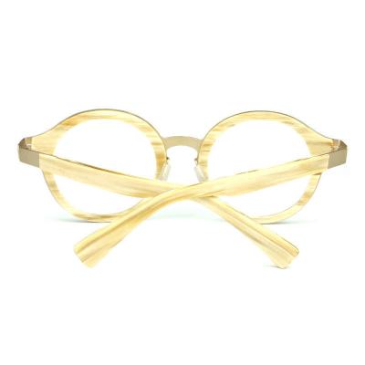 A20146-2 Unisex Lightweight ivory Acetate Full Rim Round Modern Sunglasses Eyewear