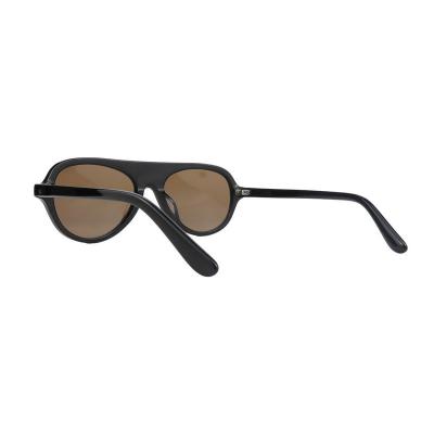 A11064(1) Unisex Hand Polished black Acetate Full Rim Aviator Vintage Sunglasses Eyewear