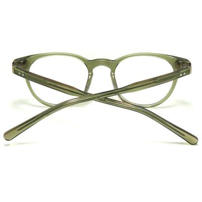 A20229 Unisex UV400 Protection olive green Acetate Full Rim Round Vintage Sunglasses Eyewear
