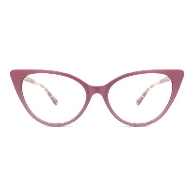 A20343(1) Women's Scratch Resistant mauve pink Acetate Full Rim Cat Eye Vintage Sunglasses Eyewear
