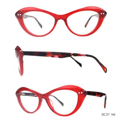 A20323(2) Women's Hand Polished black Acetate Full Rim Cat Eye Vintage Sunglasses Eyewear