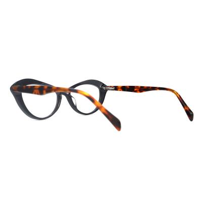 A20323(1) Women's UV400 Protection black Acetate Full Rim Cat Eye Vintage Sunglasses Eyewear