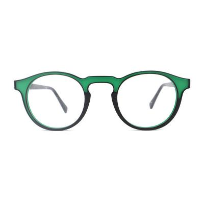 A20326(1) Unisex Scratch Resistant green Acetate Full Rim Round Modern Sunglasses Eyewear