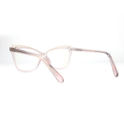 A20344(1) Women's Premium Quality crystal pink Acetate Full Rim Cat Eye Modern Sunglasses Eyewear