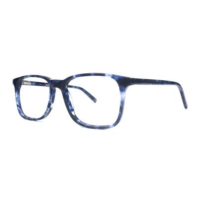 A20333(1) Unisex Durable blue tortoise Acetate Full Rim Square Modern Sunglasses Eyewear