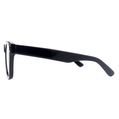 A20354(1) Unisex Hand Polished black Acetate Full Rim Wayfarer Modern Sunglasses Eyewear