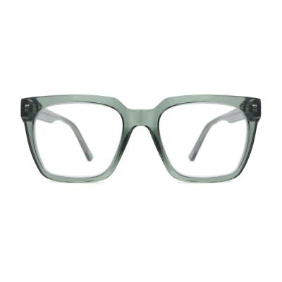 A20325(1) Unisex Premium Quality crystal green Acetate Full Rim Square Modern Sunglasses Eyewear