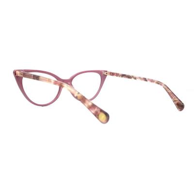 A20343(1) Women's Scratch Resistant mauve pink Acetate Full Rim Cat Eye Vintage Sunglasses Eyewear