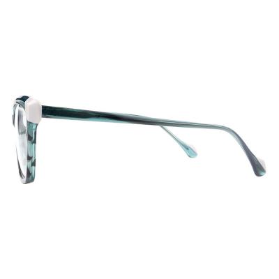 A20351(2) Women's UV400 Protection tortoise with light blue accents Acetate Full Rim Cat Eye Modern Sunglasses Eyewear
