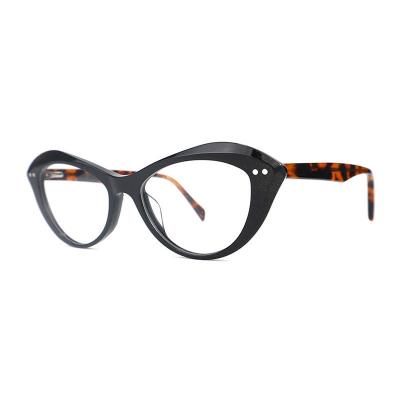 A20323(1) Women's UV400 Protection black Acetate Full Rim Cat Eye Vintage Sunglasses Eyewear